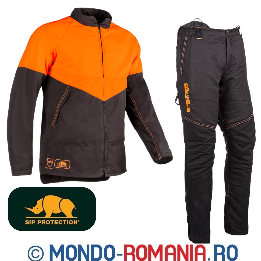 Costum protectie: jacheta si pantaloni pentru lucrul cu motofierastraul