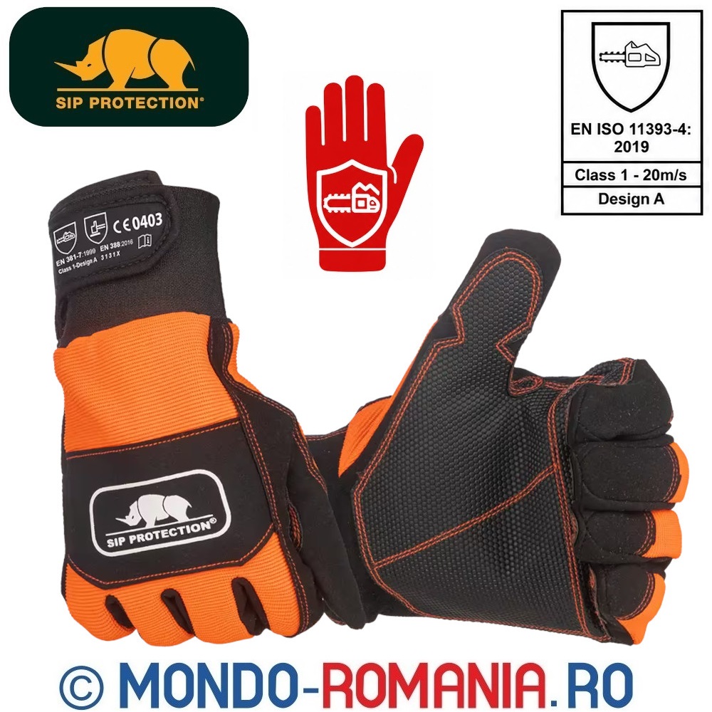 Manusi de protectie pentru lucru cu motofierastraul - clasa 1