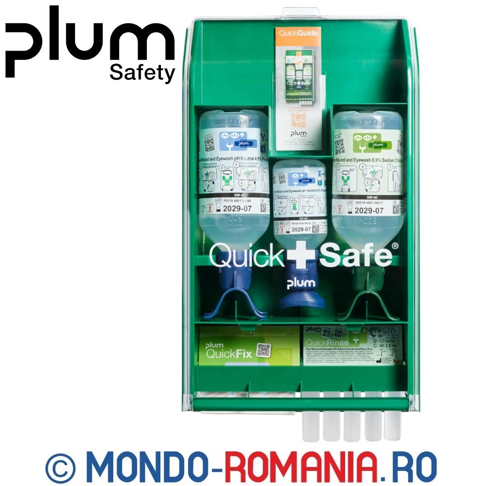Statie completa de urgenta pentru spalarea ochilor, tratarea ranilor, arsurilor si accidentelor minore  - PLUM QuickSafe® Chemical Industry - 5171