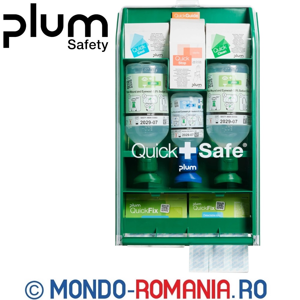 Statie completa de urgenta pentru spalarea ochilor, tratarea ranilor, arsurilor si accidentelor minore