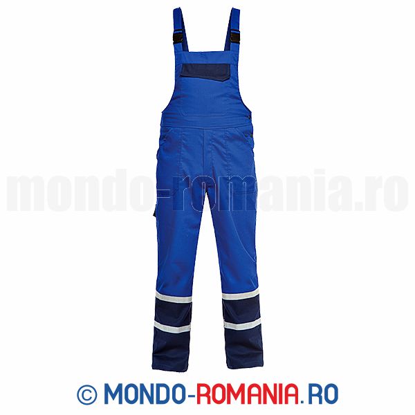 Pantaloni cu pieptar MONDO MAX VIS - Salopeta de lucru cu benzi reflectorizante