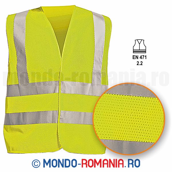 Vesta reflectorizanta respirabila, material tip plasa